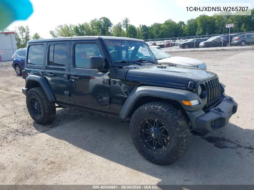 1C4HJXDN5LW265707 2020 Jeep Wrangler Unlimited Sport Altitude 4X4