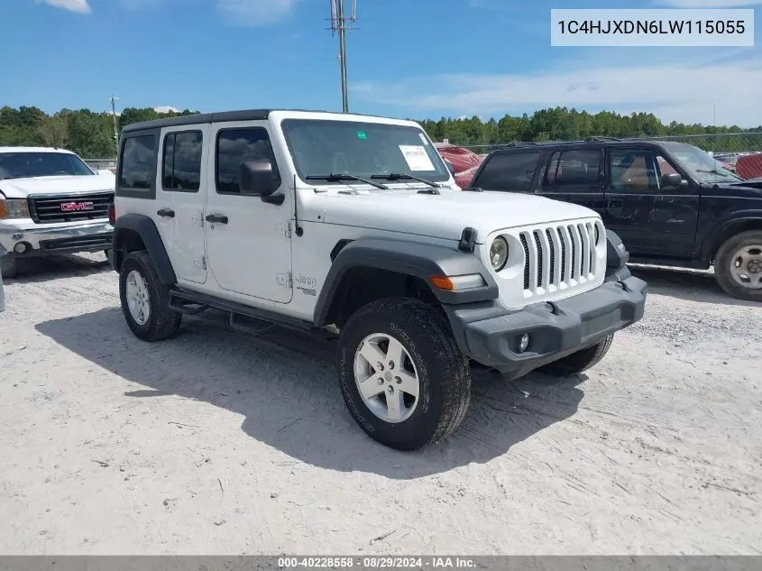 2020 Jeep Wrangler Unlimited Sport S 4X4 VIN: 1C4HJXDN6LW115055 Lot: 40228558