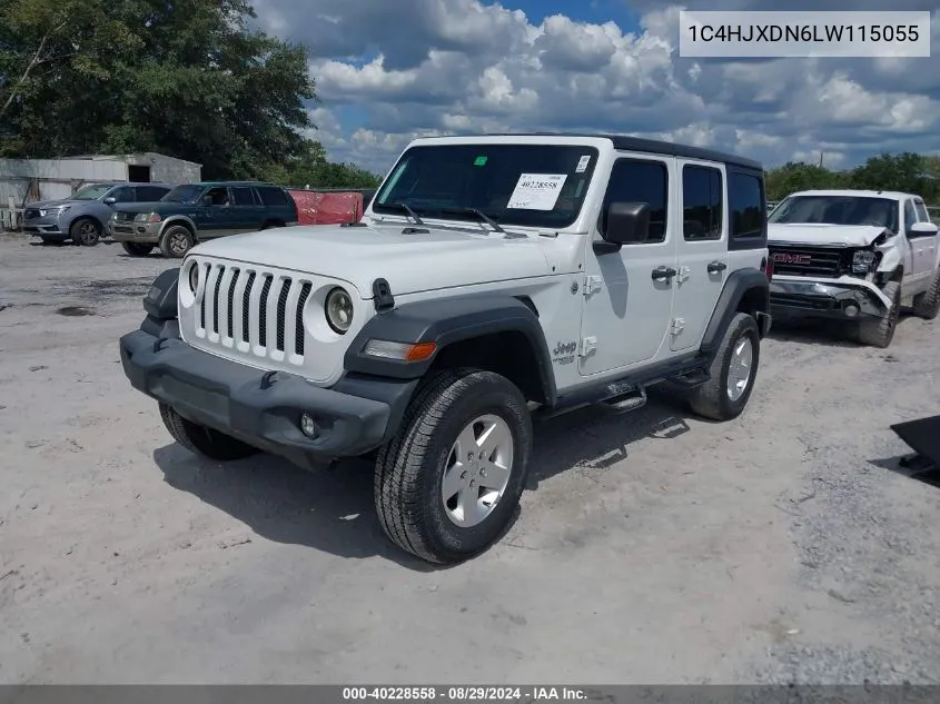 2020 Jeep Wrangler Unlimited Sport S 4X4 VIN: 1C4HJXDN6LW115055 Lot: 40228558