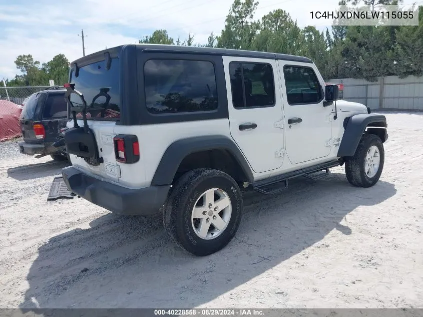 2020 Jeep Wrangler Unlimited Sport S 4X4 VIN: 1C4HJXDN6LW115055 Lot: 40228558