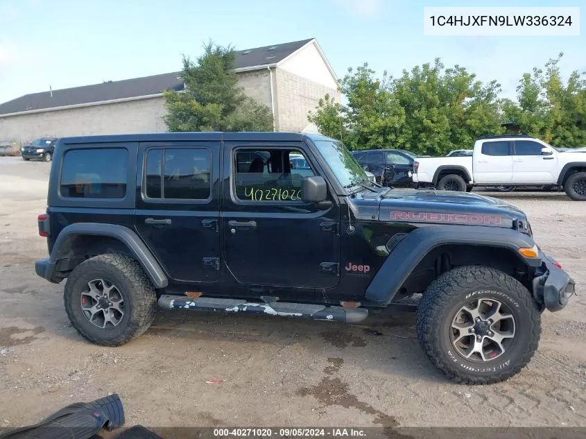 2020 Jeep Wrangler Unlimited Rubicon VIN: 1C4HJXFN9LW336324 Lot: 40271020