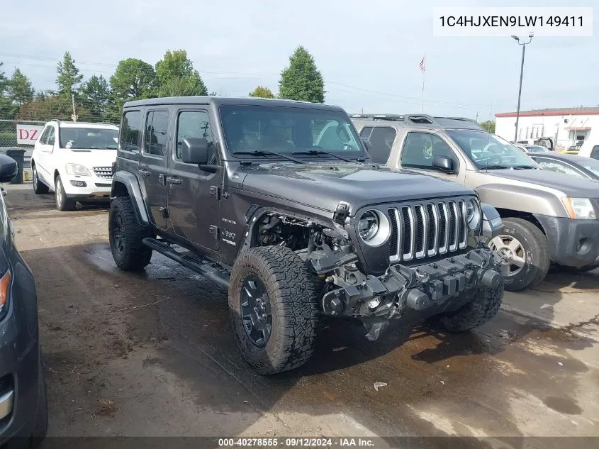 1C4HJXEN9LW149411 2020 Jeep Wrangler Unlimited Sahara 4X4