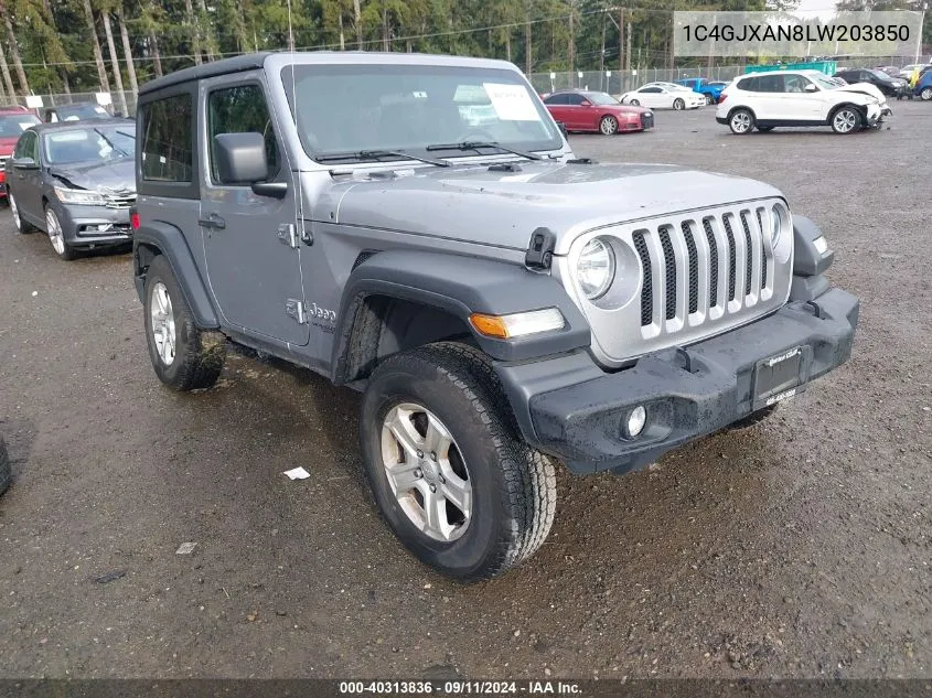 2020 Jeep Wrangler Sport VIN: 1C4GJXAN8LW203850 Lot: 40313836