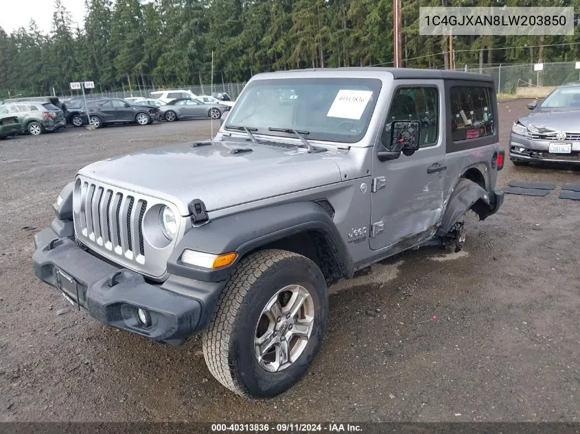 1C4GJXAN8LW203850 2020 Jeep Wrangler Sport