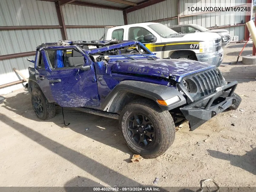 2020 Jeep Wrangler Unlimited Sport VIN: 1C4HJXDGXLW169248 Lot: 40327962