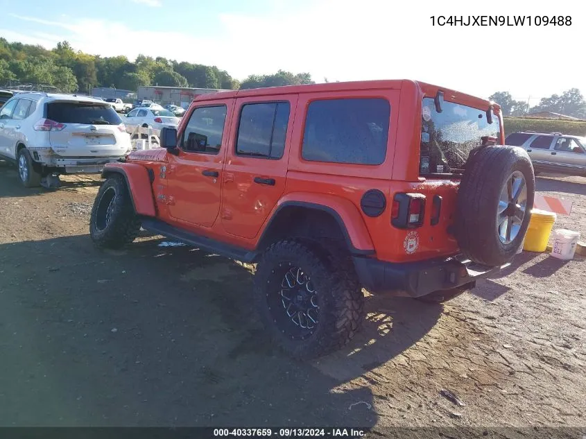 2020 Jeep Wrangler Unlimited Sahara VIN: 1C4HJXEN9LW109488 Lot: 40337659