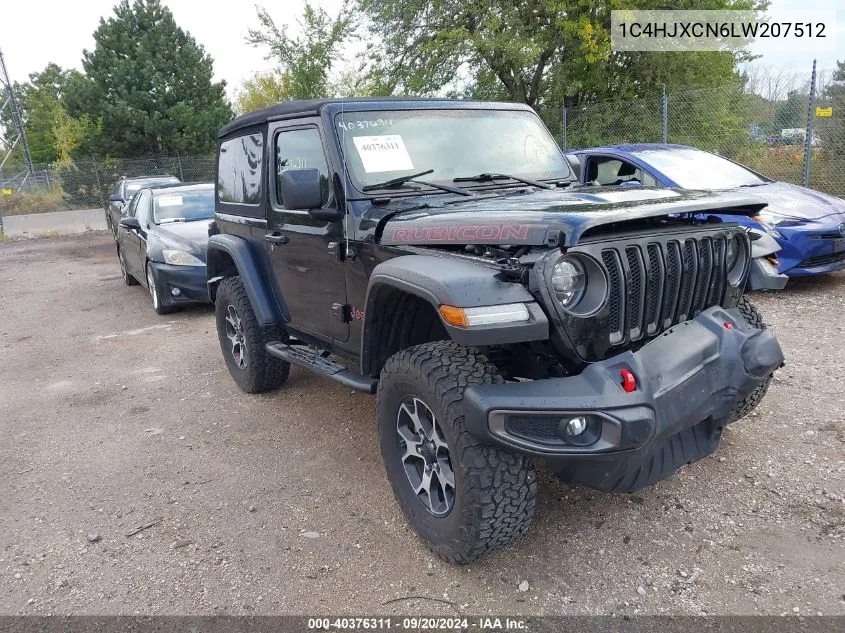 2020 Jeep Wrangler Rubicon 4X4 VIN: 1C4HJXCN6LW207512 Lot: 40376311