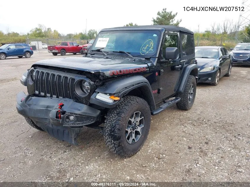 2020 Jeep Wrangler Rubicon 4X4 VIN: 1C4HJXCN6LW207512 Lot: 40376311