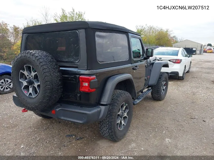 2020 Jeep Wrangler Rubicon 4X4 VIN: 1C4HJXCN6LW207512 Lot: 40376311