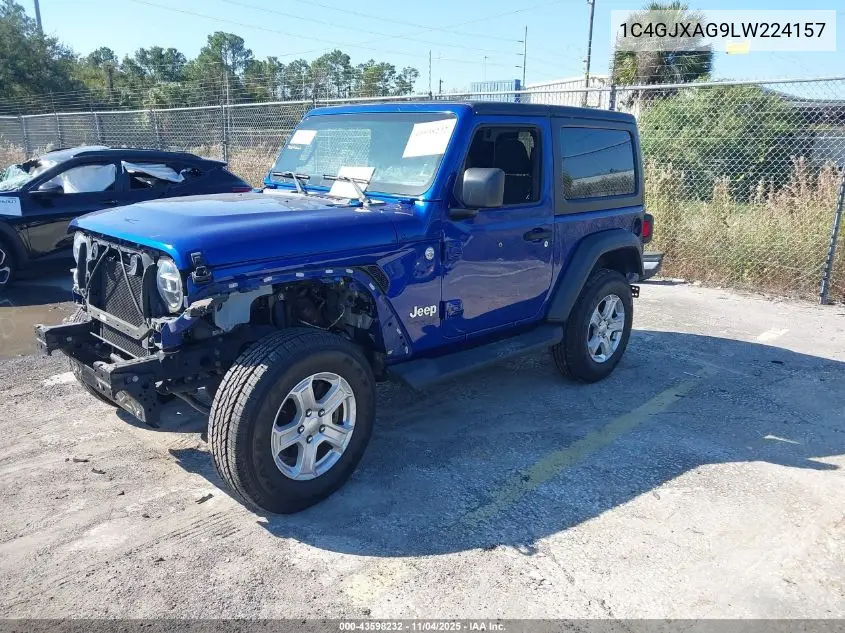 1C4GJXAG9LW224157 2020 Jeep Wrangler Sport S 4X4