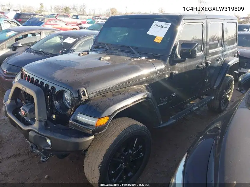 1C4HJXEGXLW319809 2020 Jeep Wrangler Unlimited High Altitude 4X4