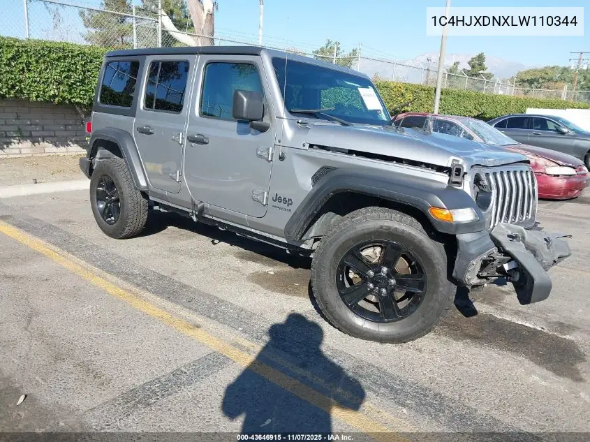 1C4HJXDNXLW110344 2020 Jeep Wrangler Unlimited Sport Altitude 4X4