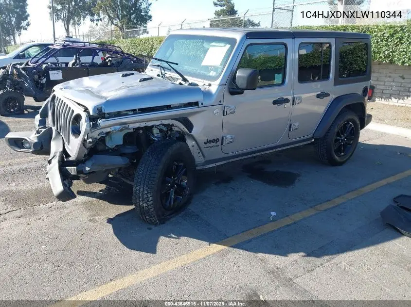 1C4HJXDNXLW110344 2020 Jeep Wrangler Unlimited Sport Altitude 4X4