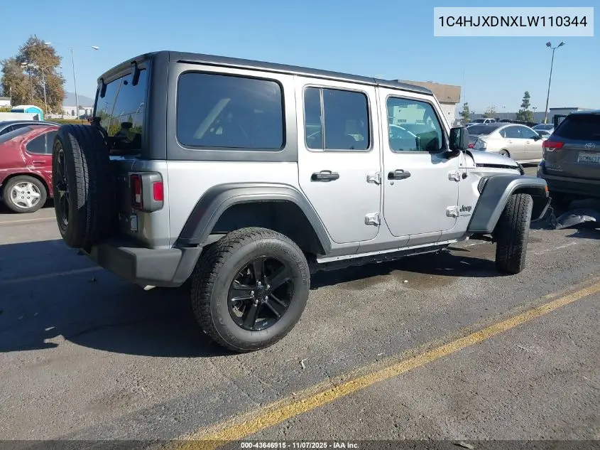 1C4HJXDNXLW110344 2020 Jeep Wrangler Unlimited Sport Altitude 4X4