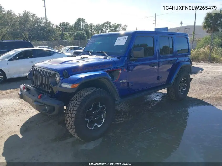 1C4HJXFN0LW265479 2020 Jeep Wrangler Unlimited Rubicon Recon 4X4