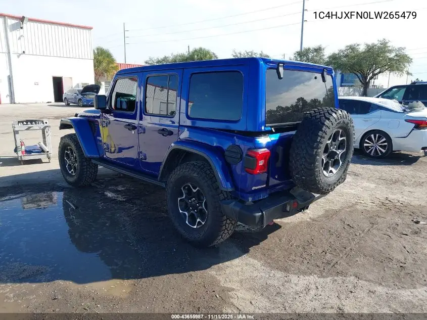 1C4HJXFN0LW265479 2020 Jeep Wrangler Unlimited Rubicon Recon 4X4