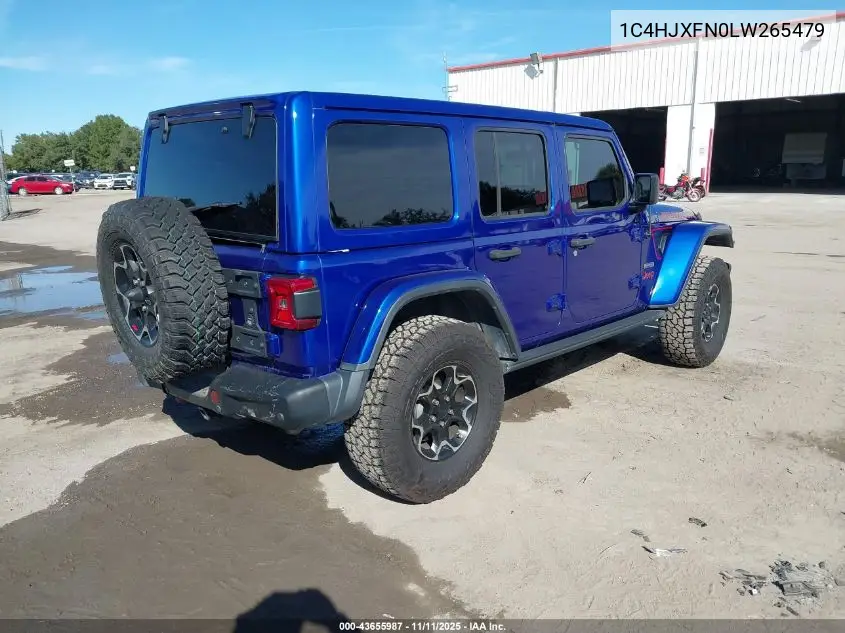 1C4HJXFN0LW265479 2020 Jeep Wrangler Unlimited Rubicon Recon 4X4