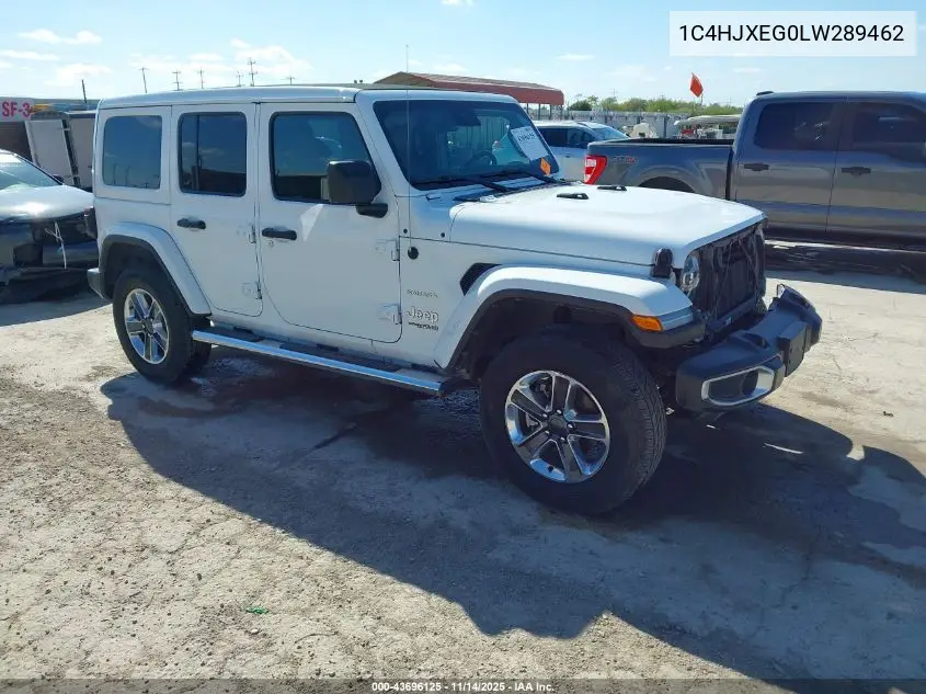 1C4HJXEG0LW289462 2020 Jeep Wrangler Unlimited Sahara 4X4