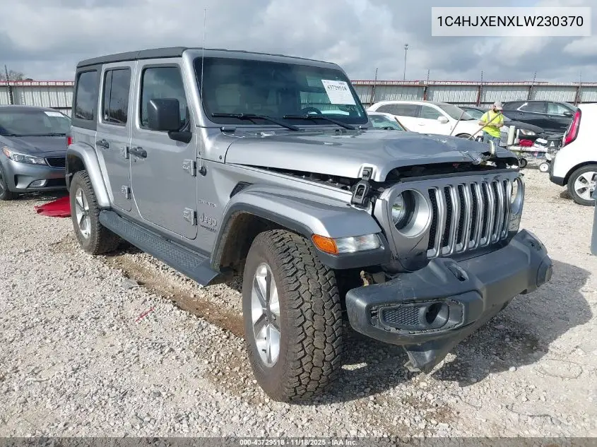 1C4HJXENXLW230370 2020 Jeep Wrangler Unlimited Sahara 4X4