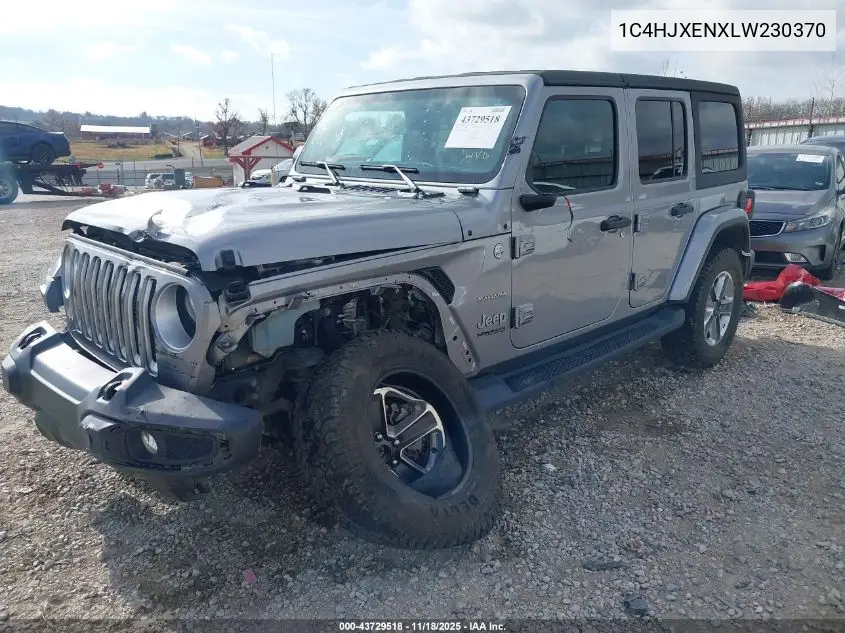 1C4HJXENXLW230370 2020 Jeep Wrangler Unlimited Sahara 4X4