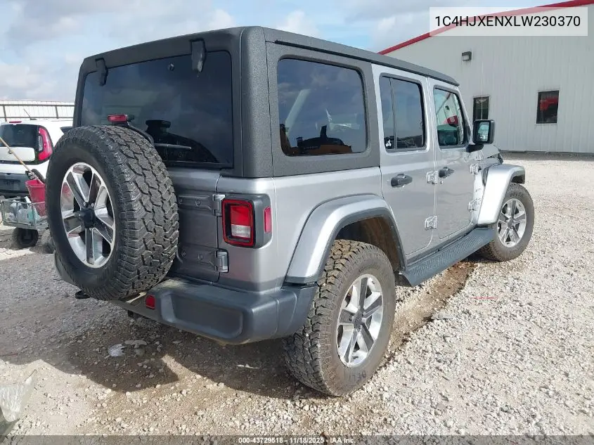1C4HJXENXLW230370 2020 Jeep Wrangler Unlimited Sahara 4X4