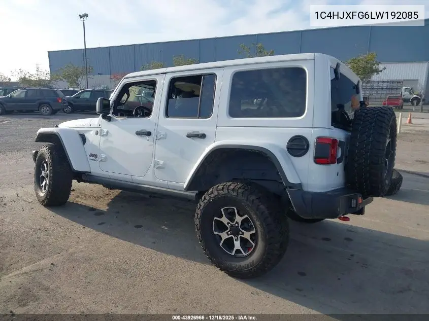 1C4HJXFG6LW192085 2020 Jeep Wrangler Unlimited Rubicon 4X4