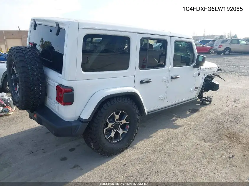 1C4HJXFG6LW192085 2020 Jeep Wrangler Unlimited Rubicon 4X4