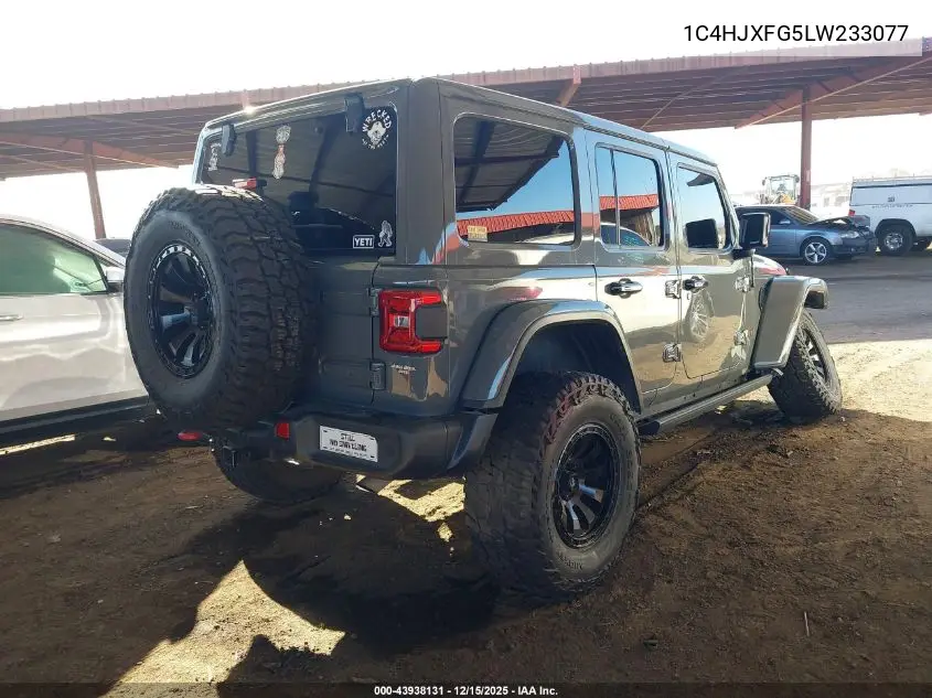1C4HJXFG5LW233077 2020 Jeep Wrangler Unlimited Rubicon 4X4