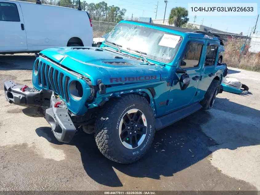 1C4HJXFG3LW326633 2020 Jeep Wrangler Unlimited Rubicon 4X4