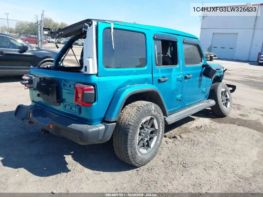 1C4HJXFG3LW326633 2020 Jeep Wrangler Unlimited Rubicon 4X4
