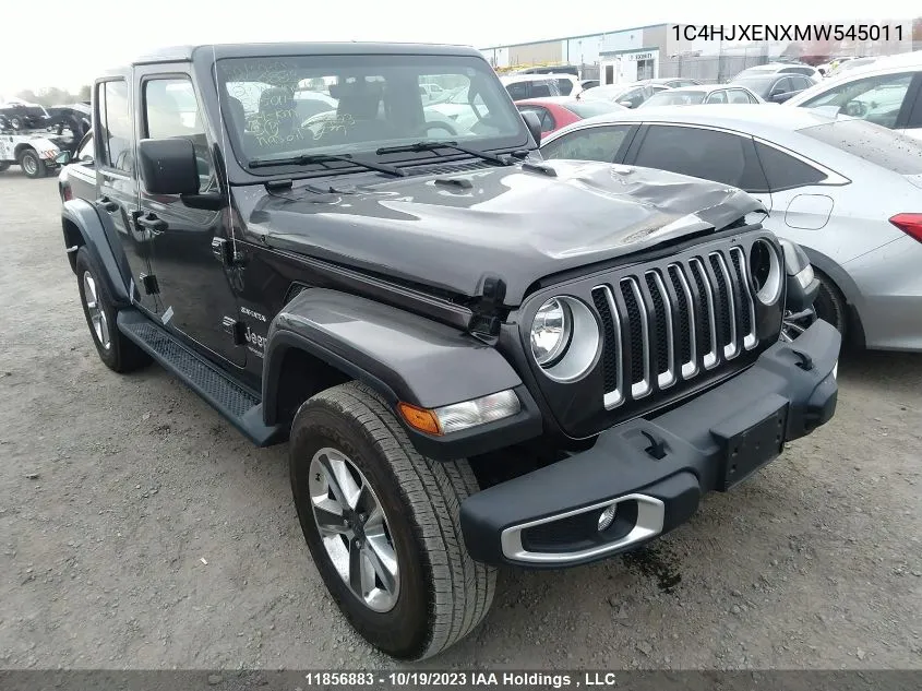 2021 Jeep Wrangler Unlimited Sahara VIN: 1C4HJXENXMW545011 Lot: 11856883