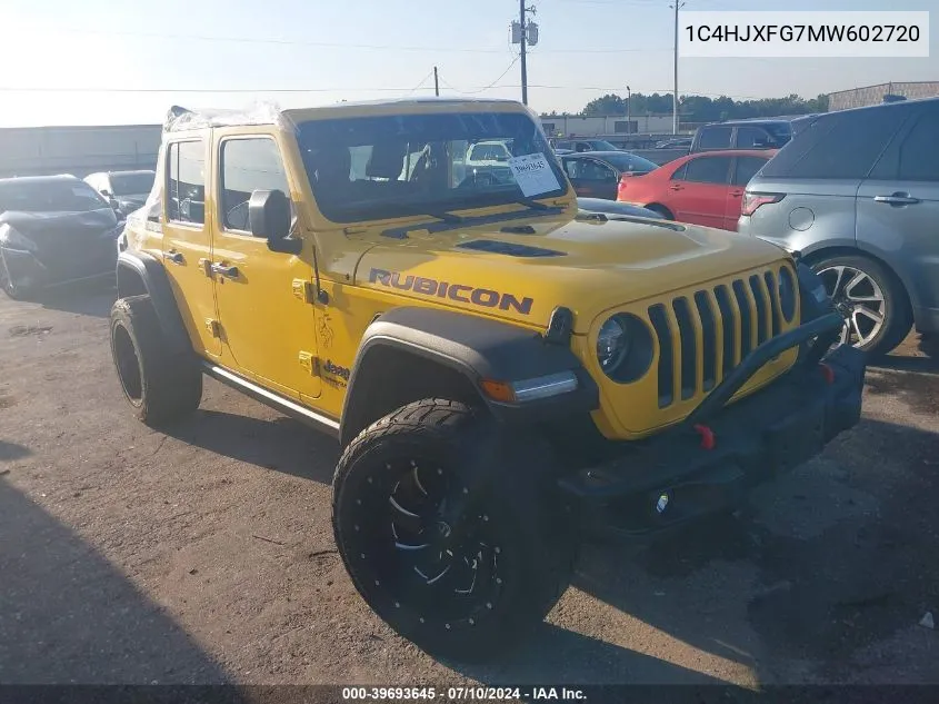 1C4HJXFG7MW602720 2021 Jeep Wrangler Unlimited Rubicon 4X4