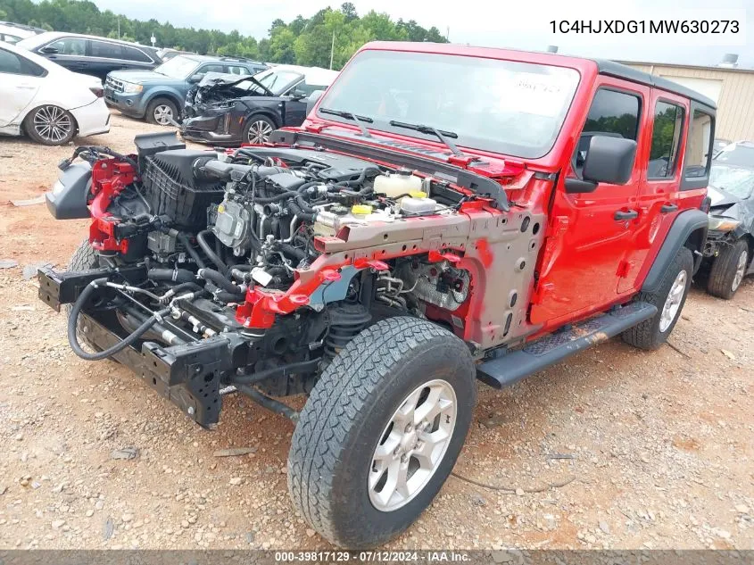 2021 Jeep Wrangler Unlimited Sport VIN: 1C4HJXDG1MW630273 Lot: 39817129