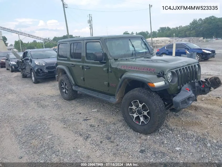 2021 Jeep Wrangler Unlimited Rubicon 4X4 VIN: 1C4JJXFM4MW523335 Lot: 39867969