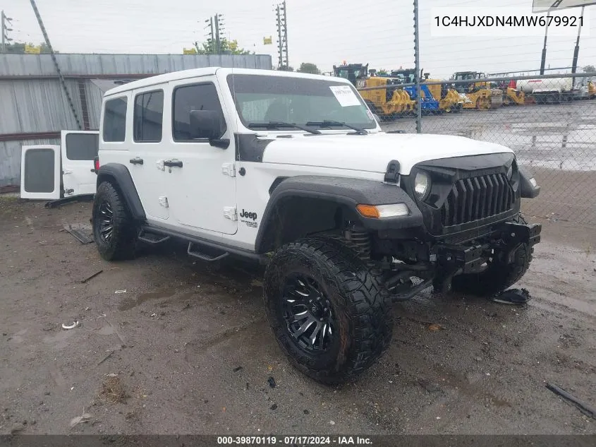 2021 Jeep Wrangler Unlimited Sport S 4X4 VIN: 1C4HJXDN4MW679921 Lot: 39870119