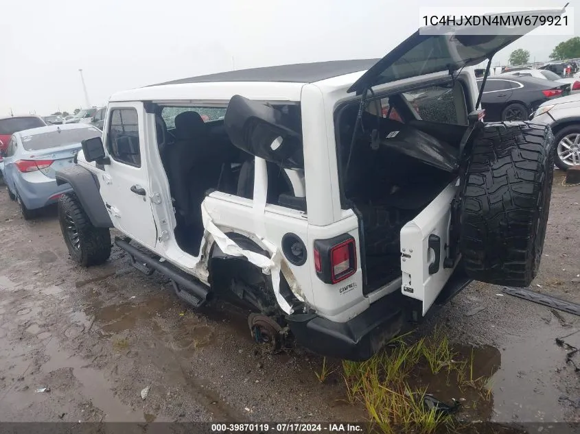 2021 Jeep Wrangler Unlimited Sport S 4X4 VIN: 1C4HJXDN4MW679921 Lot: 39870119