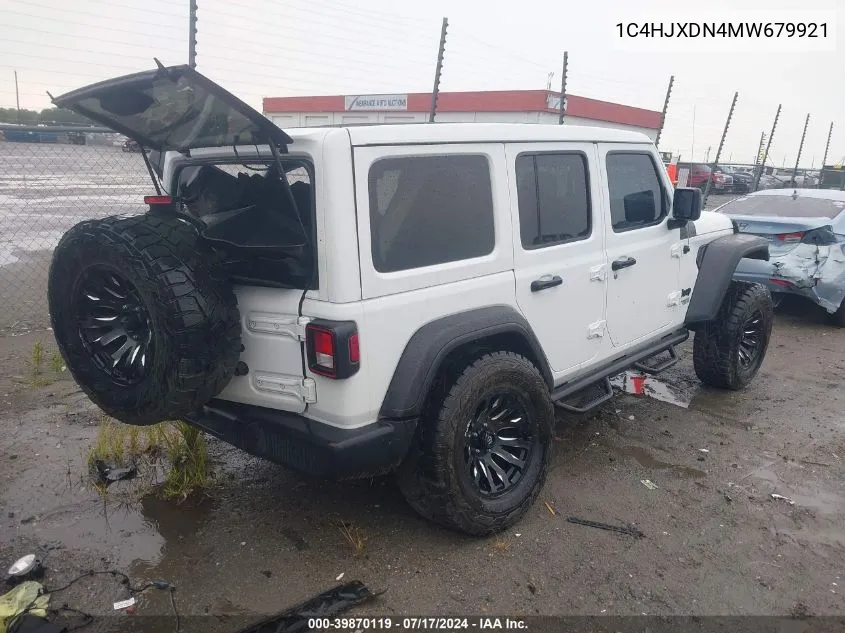 2021 Jeep Wrangler Unlimited Sport S 4X4 VIN: 1C4HJXDN4MW679921 Lot: 39870119