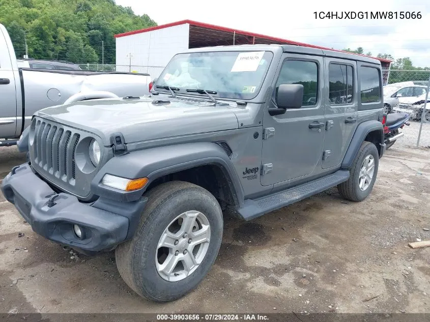 2021 Jeep Wrangler Unlimited Sport S 4X4 VIN: 1C4HJXDG1MW815066 Lot: 39903656