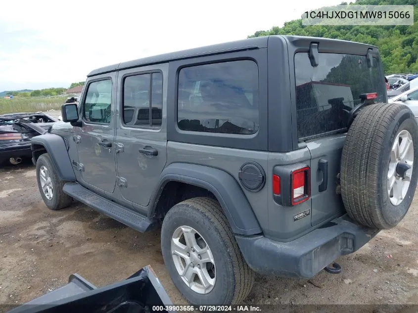 2021 Jeep Wrangler Unlimited Sport S 4X4 VIN: 1C4HJXDG1MW815066 Lot: 39903656