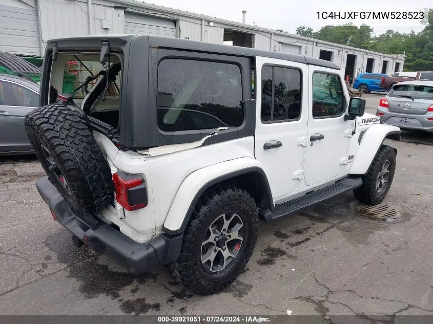 1C4HJXFG7MW528523 2021 Jeep Wrangler Unlimited Rubicon 4X4