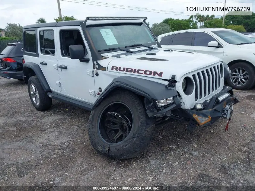 2021 Jeep Wrangler Unlimited Rubicon 4X4 VIN: 1C4HJXFN1MW796739 Lot: 39924697