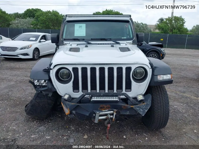 2021 Jeep Wrangler Unlimited Rubicon 4X4 VIN: 1C4HJXFN1MW796739 Lot: 39924697