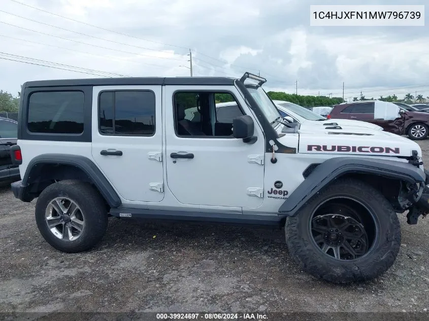 1C4HJXFN1MW796739 2021 Jeep Wrangler Unlimited Rubicon 4X4