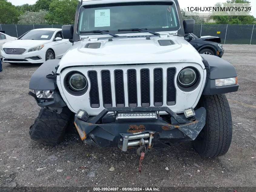 1C4HJXFN1MW796739 2021 Jeep Wrangler Unlimited Rubicon 4X4