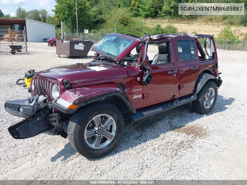 1C4HJXEN7MW685887 2021 Jeep Wrangler Unlimited Sahara 4X4