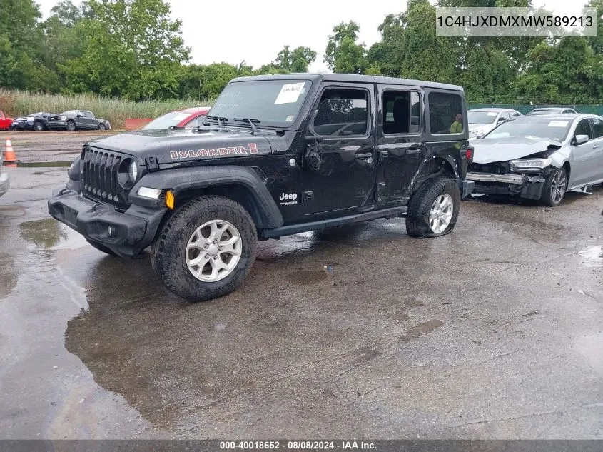 2021 Jeep Wrangler Unlimited Islander 4X4 VIN: 1C4HJXDMXMW589213 Lot: 40018652