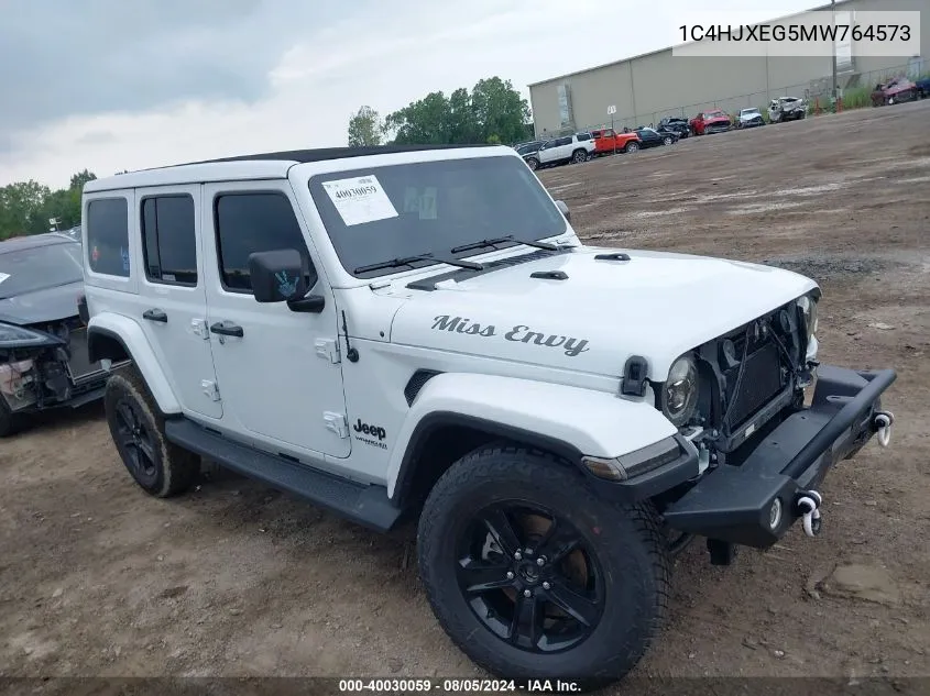 1C4HJXEG5MW764573 2021 Jeep Wrangler Unlimited Sahara Altitude 4X4