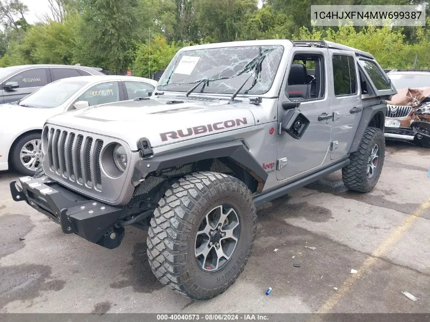 1C4HJXFN4MW699387 2021 Jeep Wrangler Unlimited Rubicon 4X4