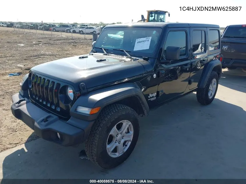 1C4HJXDN2MW625887 2021 Jeep Wrangler Unlimited Sport