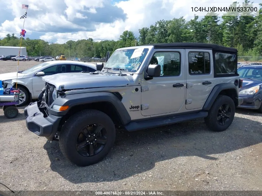 1C4HJXDN4MW533700 2021 Jeep Wrangler Unlimited Sport Altitude 4X4